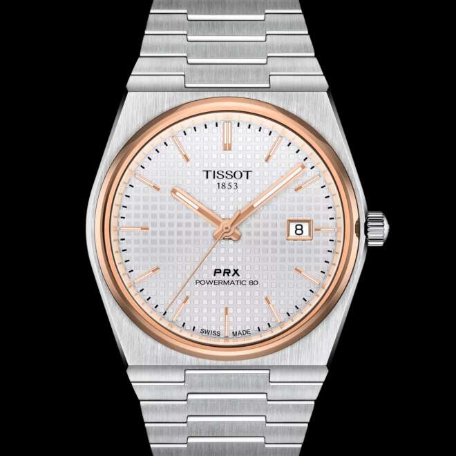 Tissot PRX Powermatic 80, 40mm- White Dial/ Rose Gold Bezel (T137.407.21.031.00)