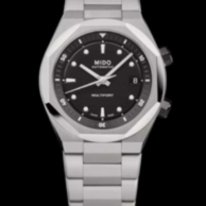 Multifort 8 Two Crowns, Black Dial on Steel Bracelet - M047.507.11.051.00