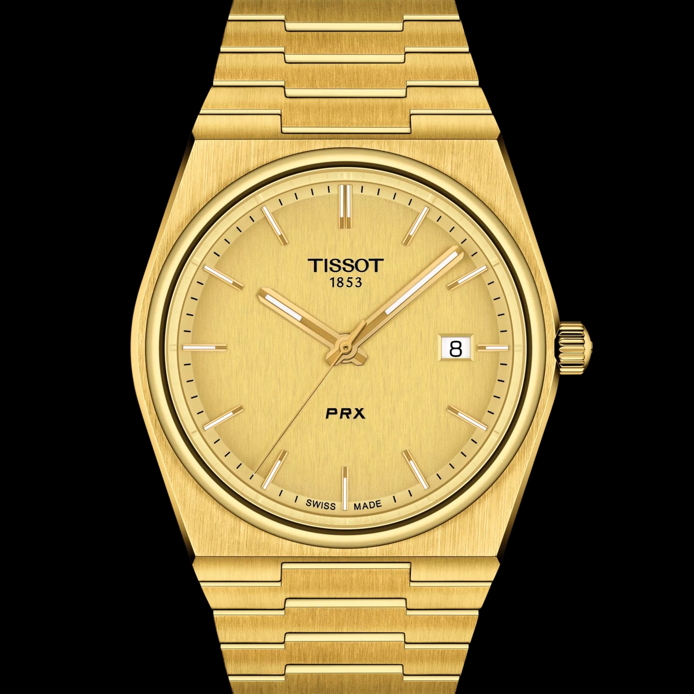 Tissot PRX Quartz, 40mm- Gold Case w/ Champagne Dial (T1374103302100)