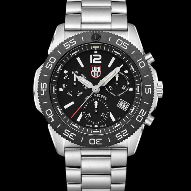 Luminox Pacific Diver Chronograph, Black Dial/ Steel Bracelet- XS.3142