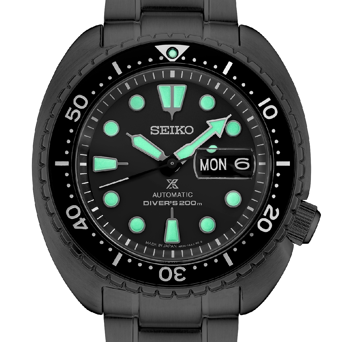 Seiko Prospex Black Series- Automatic, All Black PVD, Dive Watch, SRPK43