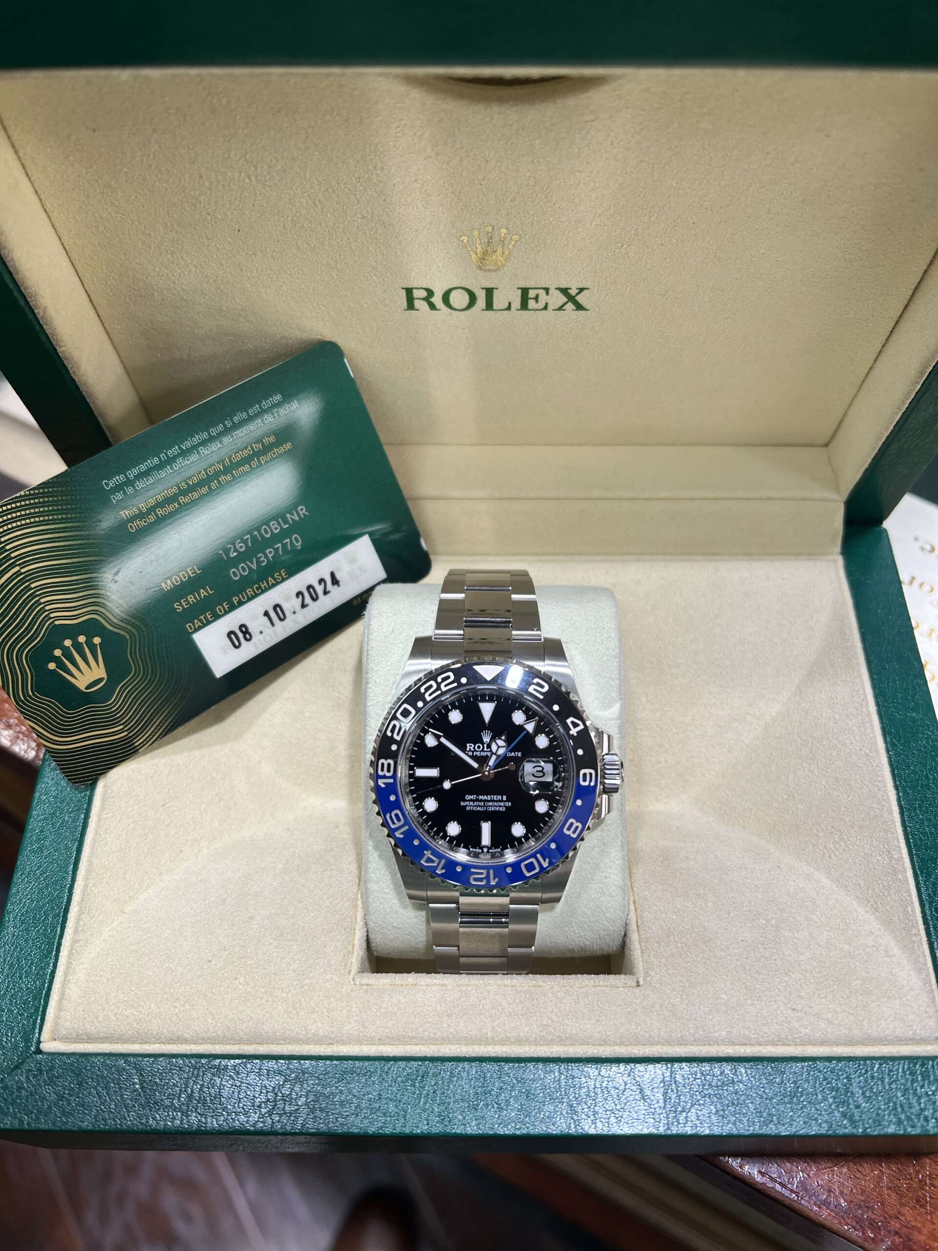 Rolex GMT Master ii “Batman” 126710BLNR