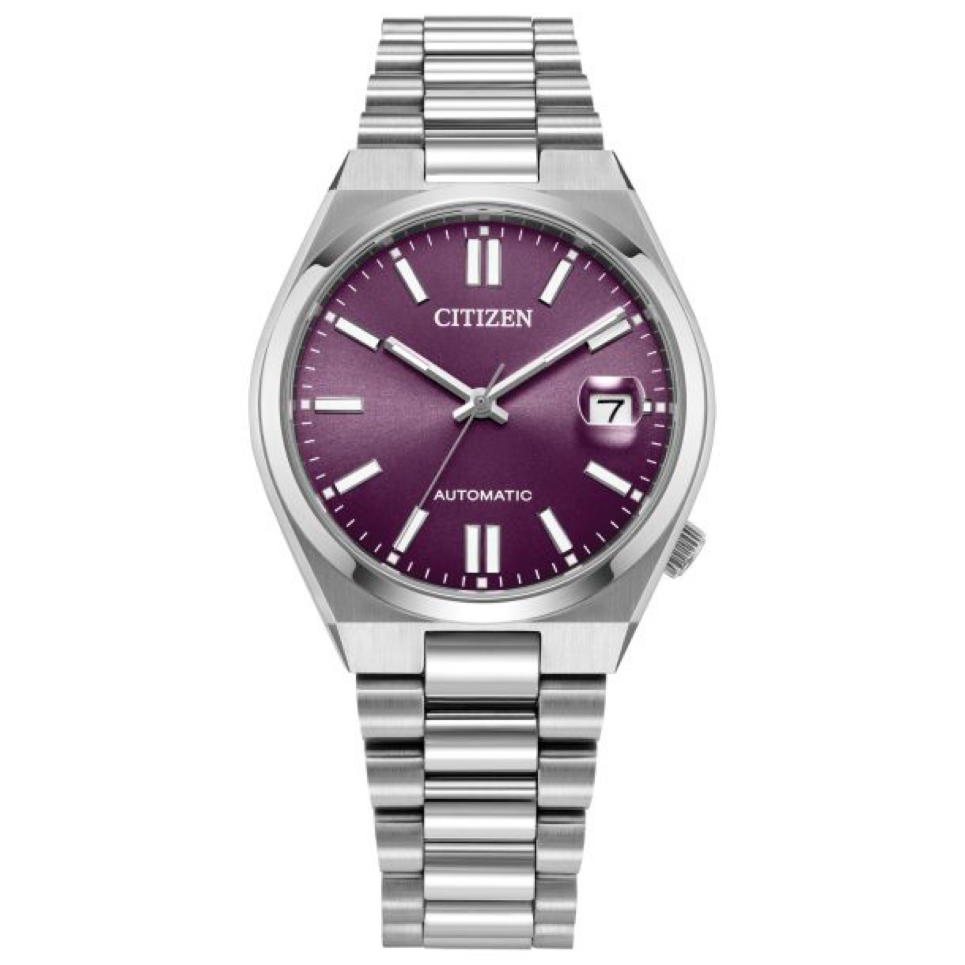 Ladies' Citizen Eco-Drive Tsuyosa Automatic Purple Dial Stainless Steel Watch 37mm - NJ0200-50W